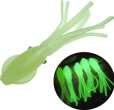 Zdjęcie produktu dla Gumowa przynęta wędkarska Octopus Luminescencyjna przynęta na słodką i słoną wodę 7,5 cm 15 sztuk