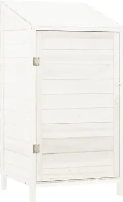 Obrázok produktu pre Záhradná kôlňa biela 55x52x112 cm masívne jedľové drevo