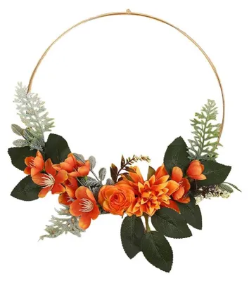 Image de Omgoods - Couronne de fleurs artificielles pour la décoration