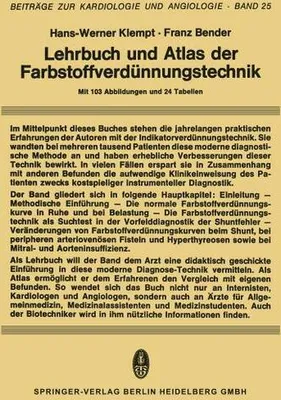 Obrázek produktu pro Lehrbuch und Atlas der Farbstoffverdünnungstechnik