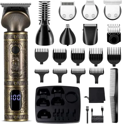 Produktbild von Profi Haarschneider Herren Präzisionstrimmer Barttrimmer Bartschneider Rasierer Herren T-förmiger Trimmer Nasenhaartrimmer Körperhaartrimmer 7 in 1