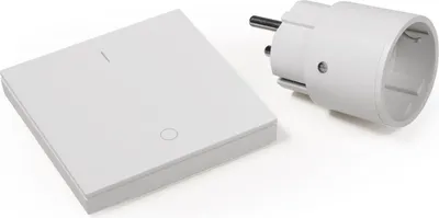 Produktbild von Funk-Schalter Set McPower "Comfort" Funk-Steckdose + Funk-Wandschalter, max. 2300W Schalter, Dimmer max. 70m bis zu 10 Empfänger steuerbar universell einsetzbar