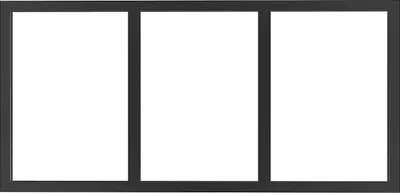 Produktbild von Industrielles Oberlicht aus pulverbeschichtetem Aluminium - B 83 x H 40 cm - Schwarz - BAYVIEW