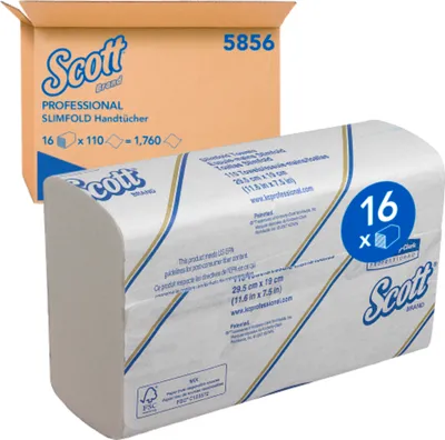 Produktbild von Kimberly Clark Papierhandtücher Scott Handtuch 1 Karton = 1760 Blatt 5856 weiß
