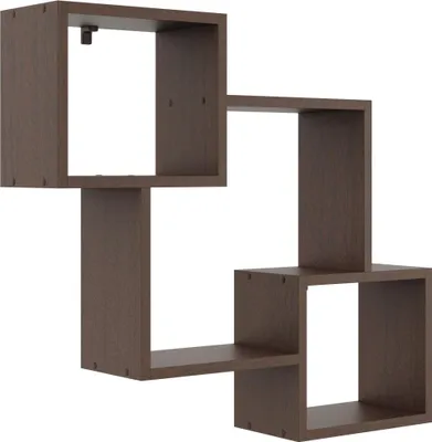 Immagine prodotto di Scaffale a parete moderno Scaffale a parete Libreria a parete Design rovere wengé Soggiorno Camera dei bambini 78,3x71,1 cm