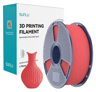 Zdjęcie produktu dla Sunlu PLA Classic, filament PLA, 1,75 mm, 1 kg, matowe wykończenie, przeznaczony do szybkiego druku 3D