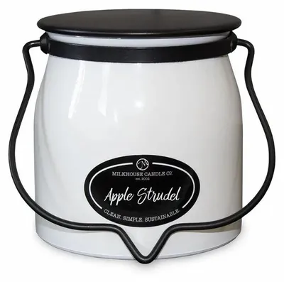 Immagine prodotto di Milkhouse Candle Co. CANDELA PROFUMATA Apple Stroodel
BUTTER JAR, candela con due stoppini (454 g)