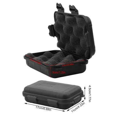Produktbild von Outdoor Aufbewahrungsbox, wasserdicht & stoßsicher, für Werkzeug & Reise, schwarz, Größe L