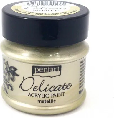 Zdjęcie produktu dla Farba metaliczna Delicate - Pentart - stare złoto / dark gold 50ml