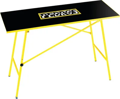 Zdjęcie produktu dla Składany stół warsztatowy Pedro, 120 x 47 x 82 cm, regulowana wysokość, żółty/czarny
