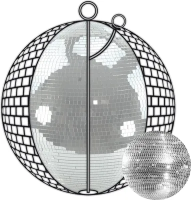 Spiegelkugel 100cm silber chrom- Diskokugel (Discokugel) Party Lichteffekt - Echtglas - mirrorball safety silver chrome color