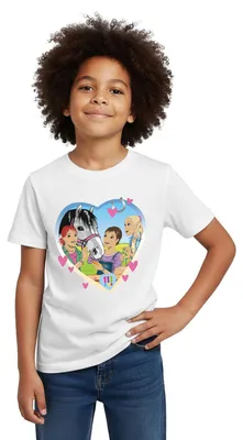 Produktbild von Spreadshirt Die Drei Ausrufezeichen Einsatz Im Pferdestall Kinder T-Shirt, 98/104 (3-4 Jahre), Weiß