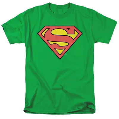 Produktbild von Superman - T-Shirt für Herren/Damen Uni TV36916 (L) (Leuchtendes Gelbgrün)