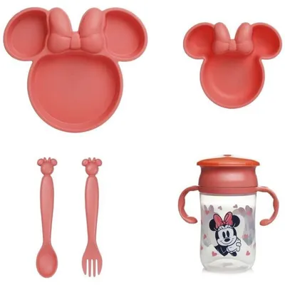 Produktbild von THERMOBABY Minnie 5-tlg. Baby-Mahlzeitset ab 4 Monaten: Trennteller, Schüssel, Löffel & Gabel + 360 Trainingsbecher (PP)
