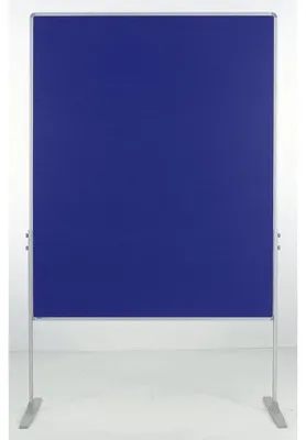 Produktbild von Moderationswand beidseitig Filz 1200x1500mm blau VE=1