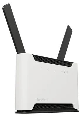 Produktbild von MikroTik S53UG+5HaxD2HaxD-TC&FG621-EA - Wi-Fi 6E (802.11ax) - Dual-Band (2,4 GHz/5 GHz) - Eingebauter Ethernet-Anschluss - 4G - Schwarz - Grau - Tabletop-Router