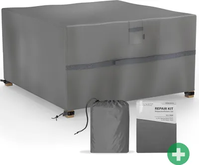 Produktbild von SANZARO Abdeckung Gartenmöbel Winterfest - 600D Oxford, Schwerlast 320g, Schutzhülle für Gartentisch Sitzgruppe Balkonmöbel - 135x135x70cm