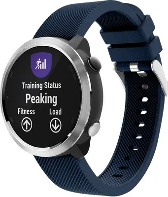 Produktbild von Strap-it Garmin Vivoactive 4 Armband Silikon - 45 mm - Dunkelblau