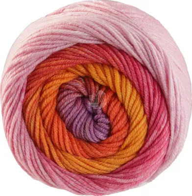Produktbild von Lana Grossa - Cool Wool Big Color 4039 pink orange sandgelb rost graulila