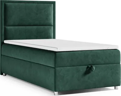 Produktbild von Best for Home Boxspringbett mit Bettkasten Trinity K11-SINGLE 100x200 Bonellfederkern inkl. Topper - Grun
