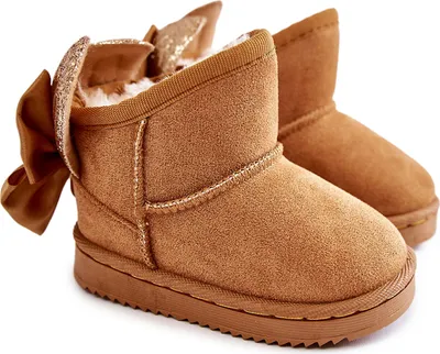 Produktbild von Warme Schneestiefel für Mädchen mit Schleifen Kamel Meriva 28