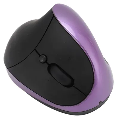 Zdjęcie produktu dla Ergonomiczna mysz dla praworęcznych z regulowaną rozdzielczością DPI, bezprzewodowa mysz pionowa 2,4 GHz do komputerów PC, laptopów i tabletów, kolor fioletowy