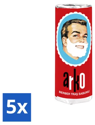 Produktbild von 5 x Arko Scheerseife - Pflegt und Schützt die Haut - 75 ml - Vorteilspackung - 5 Stücke