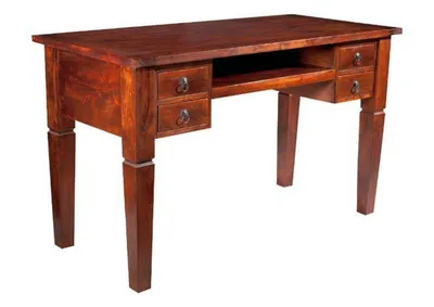 Image de MASSIVMOEBEL24 | Bureau 130x60 Acacia laqué Nougat OXFORD #506