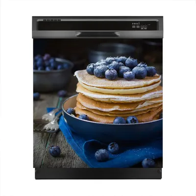 Produktbild von Aufkleber sticker 60x60 cm Dekorative folie Spülmaschine - Pfannkuchen mit Heidelbeere