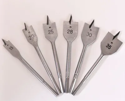 Produktbild von MAKITA Flachfräsbohrer-Set 6 tlg. Akkuschrauber Holz fräsen Bohrer Flachfräser