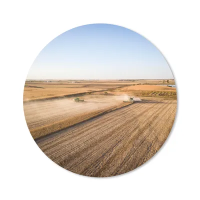Produktbild von MuchoWow® Mauspad Mousepad Feld - Bauernhof - Traktor - Landwirt - Landleben 30x30 cm - Mousepads - Maus Mat - Pad - Mausunterlage - Tischunterlage - Schreibtischmatten