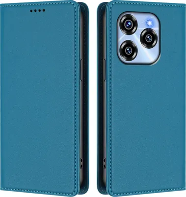 Immagine prodotto di Custodia in pelle per Oukitel C50, custodia a libro magnetica in Finto cuoio con supporto, blu lago