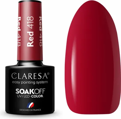 Produktbild von CLARESA Hybrid-Gel-Nagellack ROT 418 -5g