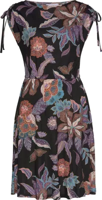 Produktbild von VIVANCE Jerseykleid mit großem Blumendruck schwarz-bedruckt Größe 40