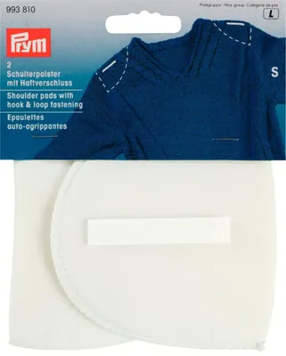Imagen del producto de Prym 993810, Acolchados para hombros, color blanco, poliéster, poliuretano, 100 mm, 125 mm, 12 mm