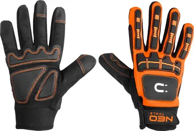Image de NEO TOOLS Gants de travail avec aimant et fermeture velcro, taille 10", conformes à la norme EN 388, résistance à l'abrasion 2, résistance à la coupure 1, résistance à la déchirure 2, résistance à la perforation 2, CE (10", regular)
