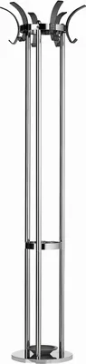Produktbild von Alco Standgarderobe, Metall, 6 schwarze Acrylhaken, (H/Ø) 174/42,5 cm