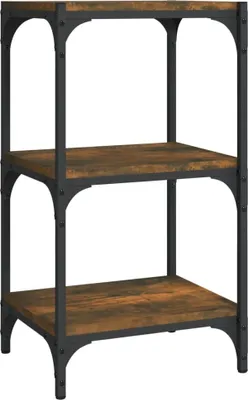 Produktbild von vidaXL Bücherregal Räuchereiche 40x33x70,5 cm Holzwerkstoff und Stahl
