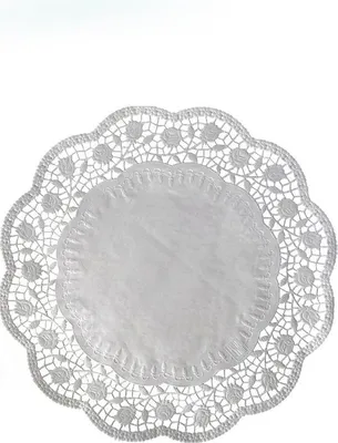 Obrázok produktu pre Dekoratívna čipka guľatá biela 18cm 100 ks - Wimex