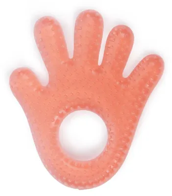 Produktbild von Beißring Hand T1204 rot, Kühlbeißring als Zahnungshilfe, lindert und massiert