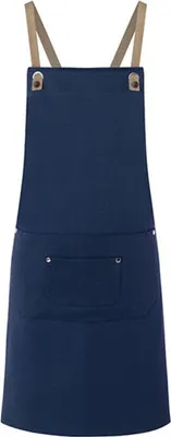 Produktbild von Karlowsky Latzschürze URBAN-NATURE Kreuzbänder große Tasche 70 x 85 cm unisex Polyester/Baumwollmix waschecht Stahlblau