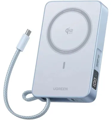 Zdjęcie produktu dla Powerbank Magnetyczny 10000Mah Ugreen Magflow Pb773, Qi2 25W (Szary)