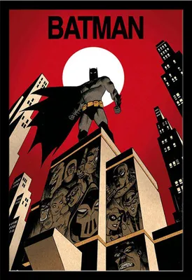 Obrázek produktu pro DC Comics - Batman - Plakát Plakát - Velikost 61x91,5 cm MDF rám černý