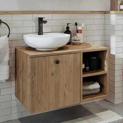 Produktbild von Roomart LOTUS-I-75 Badmöbel-Set 2-teilig 75 cm breit, Eiche