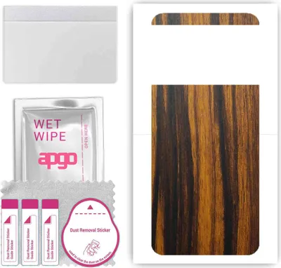 Produktbild von apgo Rückseite Schutzfolie, Skin, kompatibel mit Xiaomi Poco M5, Hinten Displayschutzfolie aus Vinylfolie, kratzfest, einfache Montage - Tigerwood