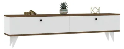 Produktbild von Olmedo - TV-Schrank, 160x25x35h cm Weiß, 2 Türen