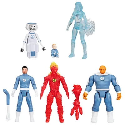 Image de Marvel Studios : Les Quatre Fantastiques – Un univers épique d'action – La première famille de Marvel – Coffret de 6 figurines