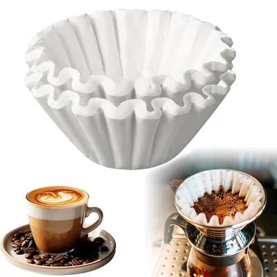 Kaffeefilter 100 Stück, Mandelfilter für 8-12 Tassen, weiß