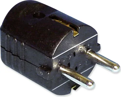 Image de AS SCHWABE Fiche centrale Schuko 250 V, 16 A, noire (45032)