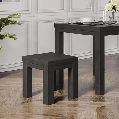Produktbild von BRASIL | Bistro Sitzhocker | Wenge/Schwarz | B:T:H 39 x 39 x 45 cm | Gastro Sitzhocker, Restaurant Sitzhocker
